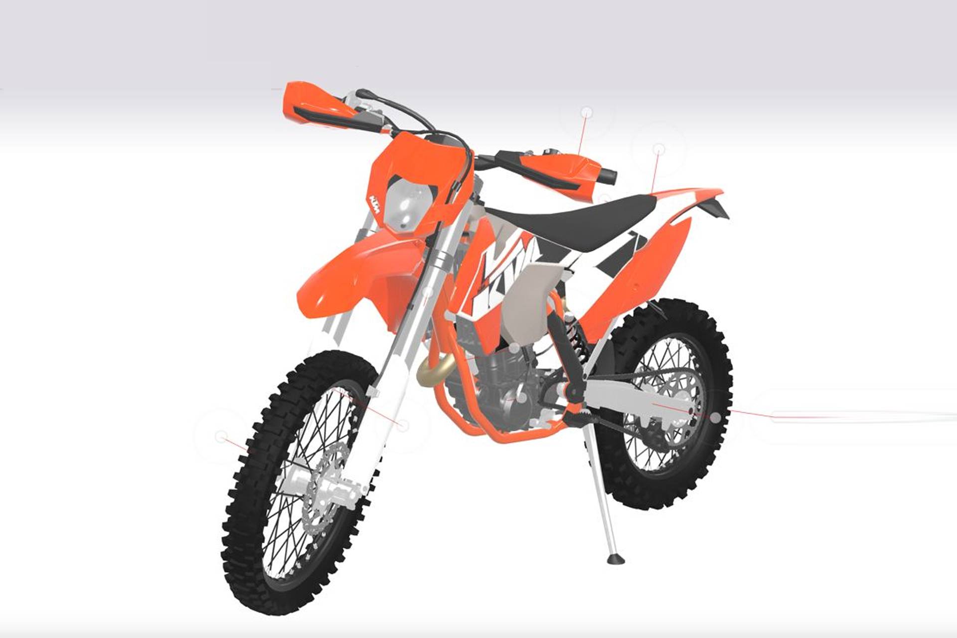 KTM Dirt Bike 450 EXC – 3D Products Display Online