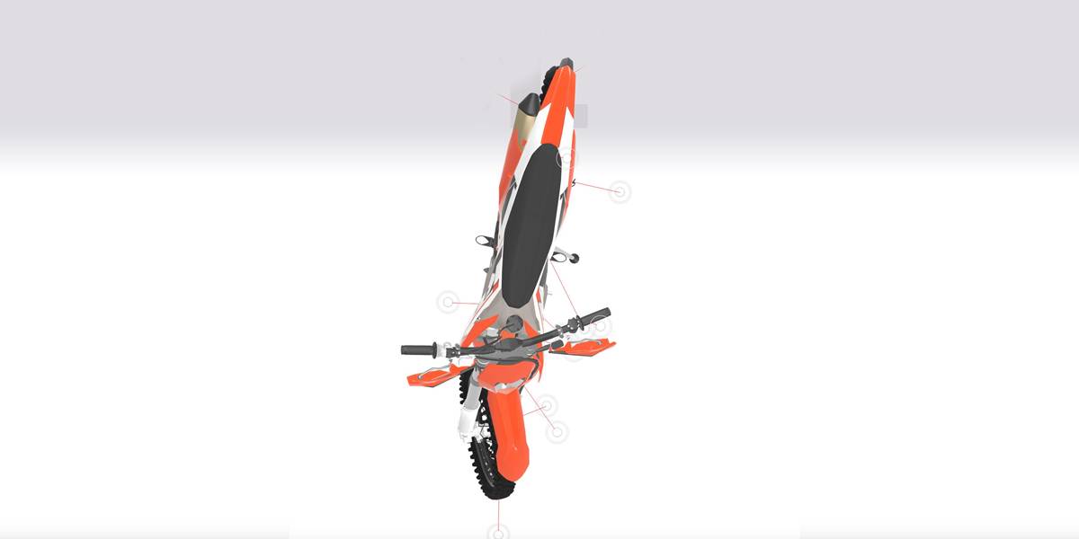 3D KTM Dirt Bike 450 EXC 3d Display
