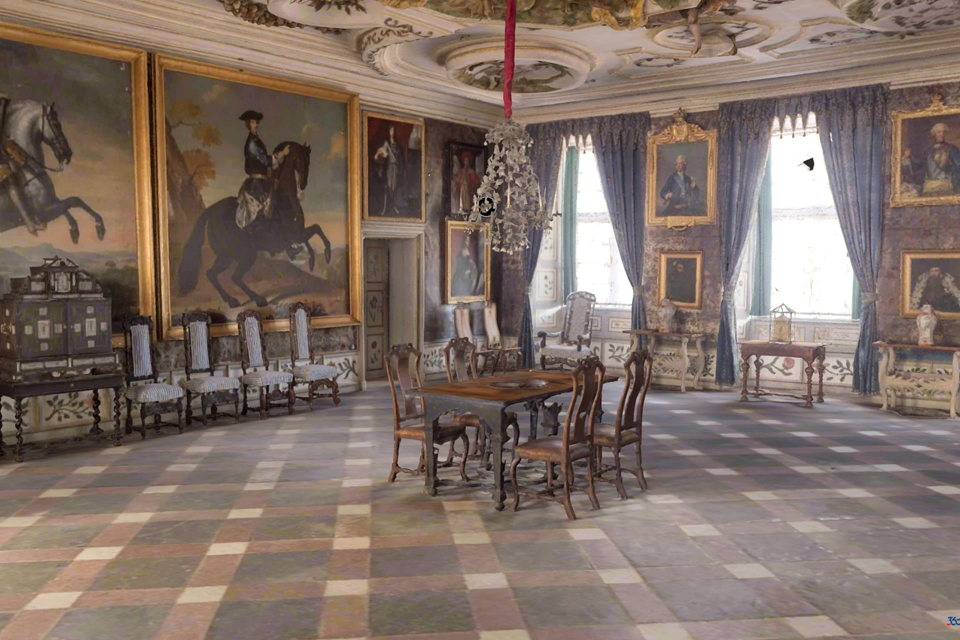 Immersive 3D Antique Art Gallery