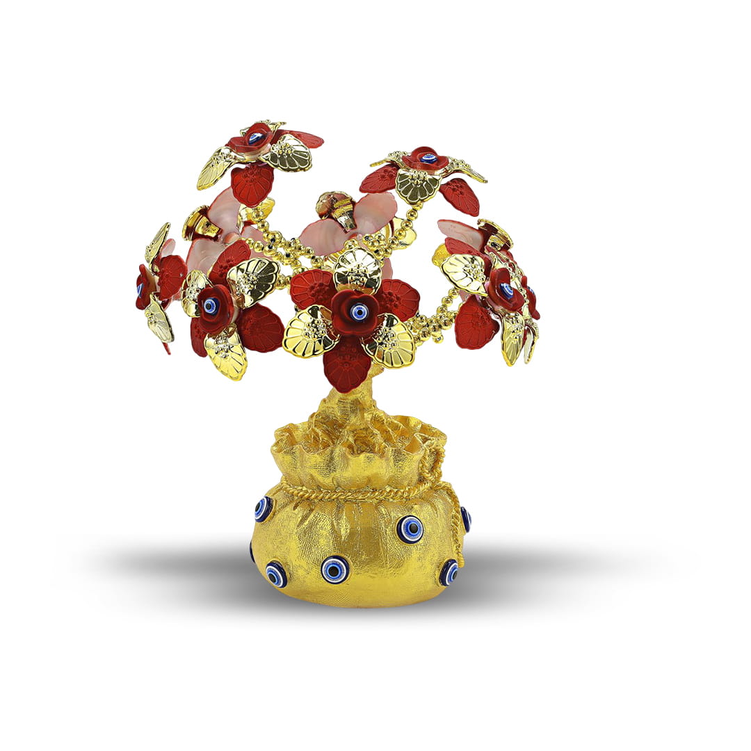 360° Product Spin Photography – Golden Flower Pot Showpiece (144 Shots)