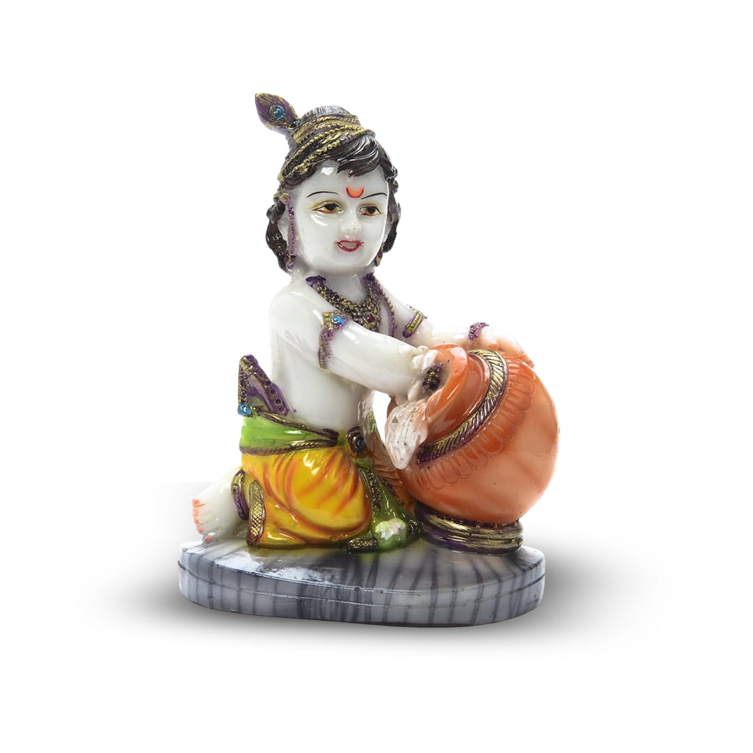 360° Product Spin Photography – Lord Krishna Ceramic Idol (72 Shots)