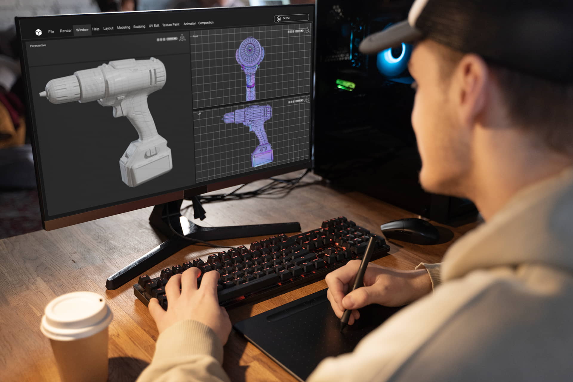 Step-by-Step Process of 3D Product Modeling with Hotspot Integration | 360Biznus